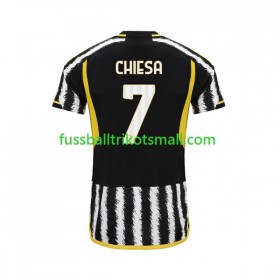 Fußballtrikots Juventus Federico Chiesa 7 2023-2024 Kurzarm Heimtrikotsatz kaufen